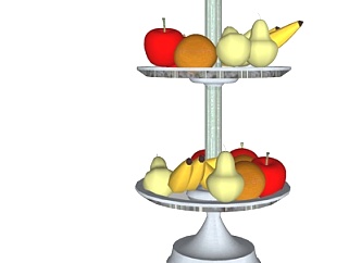 现代水果架su模型