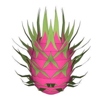 现代火龙果su模型