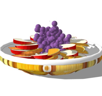 现代水果盘su模型