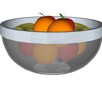 现代水果盘su模型