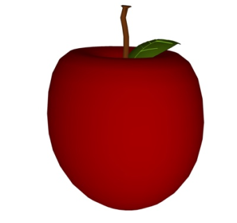 现代红苹果su模型