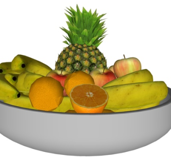 现代水果盘su模型