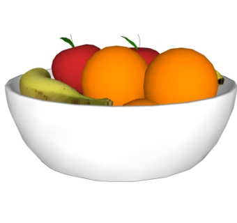 现代水果盘su模型