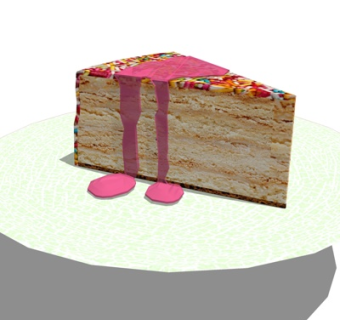 现代蛋糕su模型