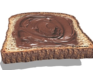 现代巧克力面包su模型