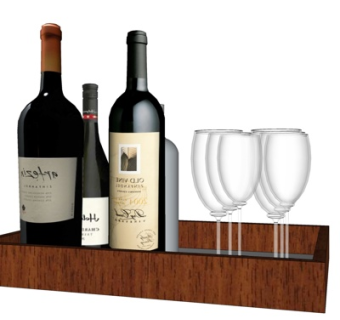 现代红酒红酒杯su模型