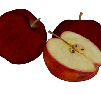 现代红苹果su模型