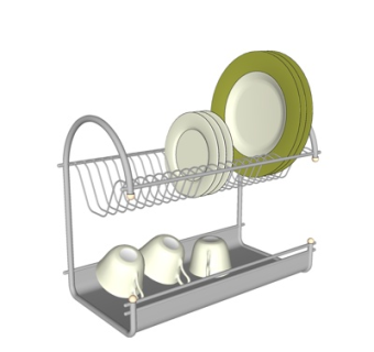 现代碗柜su模型
