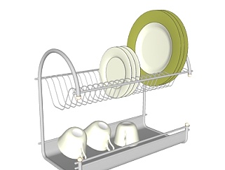 现代碗柜su模型