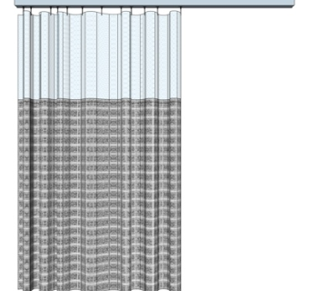 现代窗帘su模型