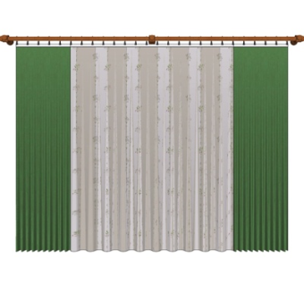 现代窗帘su模型