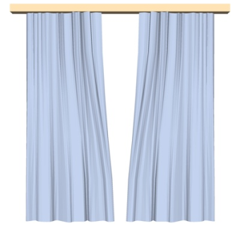 现代窗帘su模型