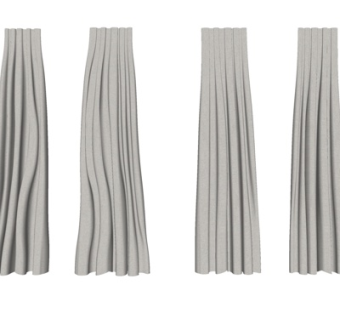 现代窗帘su模型