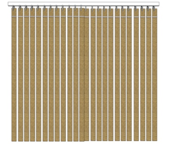 现代窗帘su模型