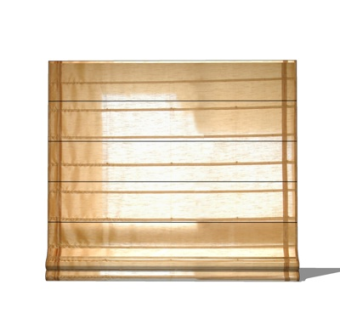 新中式布帘su模型