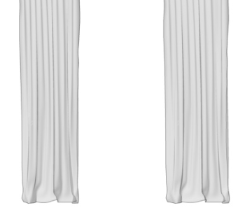 现代窗帘su模型