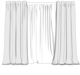 现代窗帘su模型