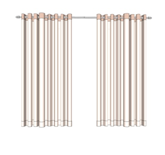 现代窗帘su模型