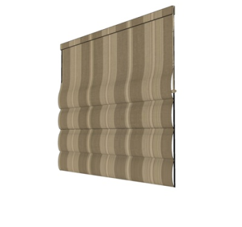 新中式布帘su模型