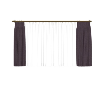 现代窗帘su模型