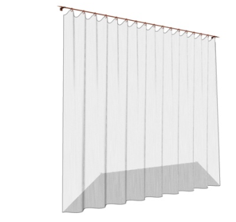 现代窗帘su模型