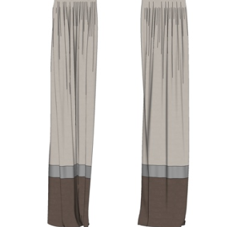 现代窗帘su模型