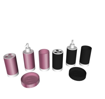 现代卫浴用品su模型