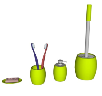 现代卫浴用品su模型