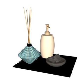 现代卫浴用品su模型