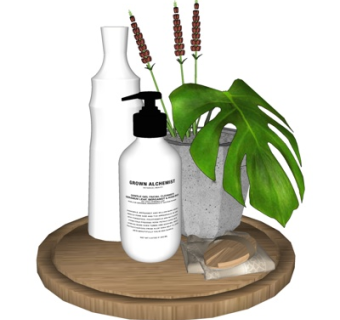 现代卫浴用品su模型