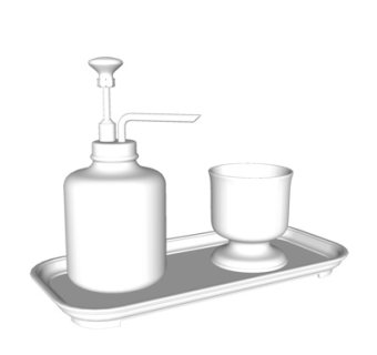 现代卫浴用品su模型