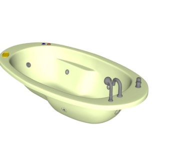 现代浴缸su模型