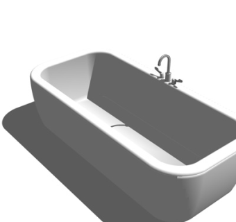 现代浴缸su模型