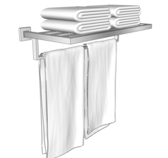 现代毛巾架su模型