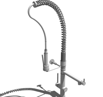 现代水龙头su模型