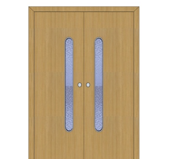 现代实木双开门su模型