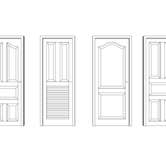 现代单开门组合su模型
