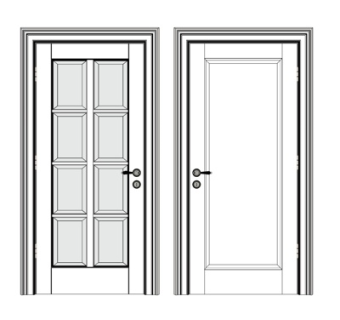 现代单开门组合su模型