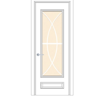 现代玻璃单开门su模型