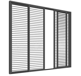 现代阳台推拉门su模型