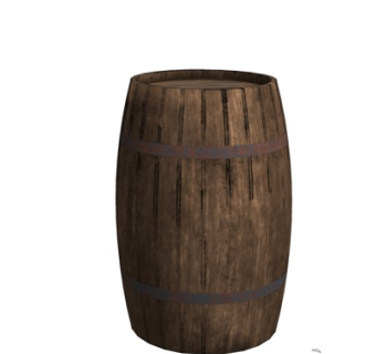 现代实木酒桶su模型