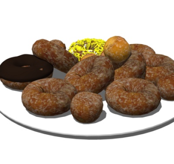 现代面包食物su模型