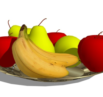 现代水果盘su模型