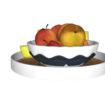 现代水果盘su模型