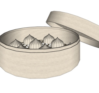 现代小笼包su模型