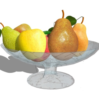 现代水果盘su模型