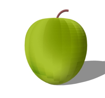 现代青苹果su模型