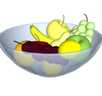 现代水果盘su模型