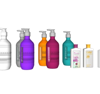 现代洗发水沐浴露su模型