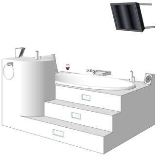 现代智能蹲便器su模型